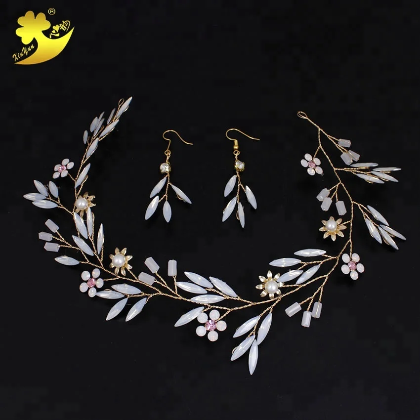 Оптовая продажа, хит продаж, лента для волос ручной работы с кристаллами, головной убор для невесты, простой набор