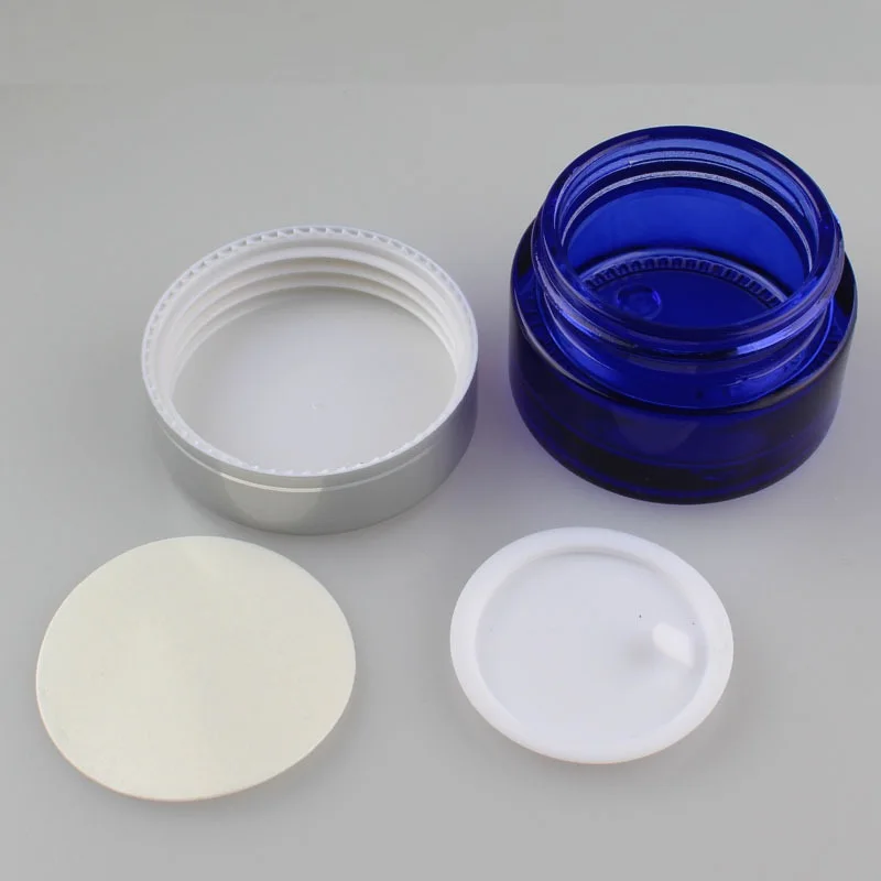 Popular 5g 15g 20g 30g 50g 100g Amber And Frosted  Brown Glass Cosmetic Cream Jar