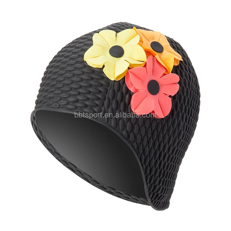 Floral Bubble Swim Cap