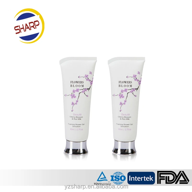 100ml oval soft PE cosmetic tube flat tube for hand cream or BB cream/cosmetic tube packaging