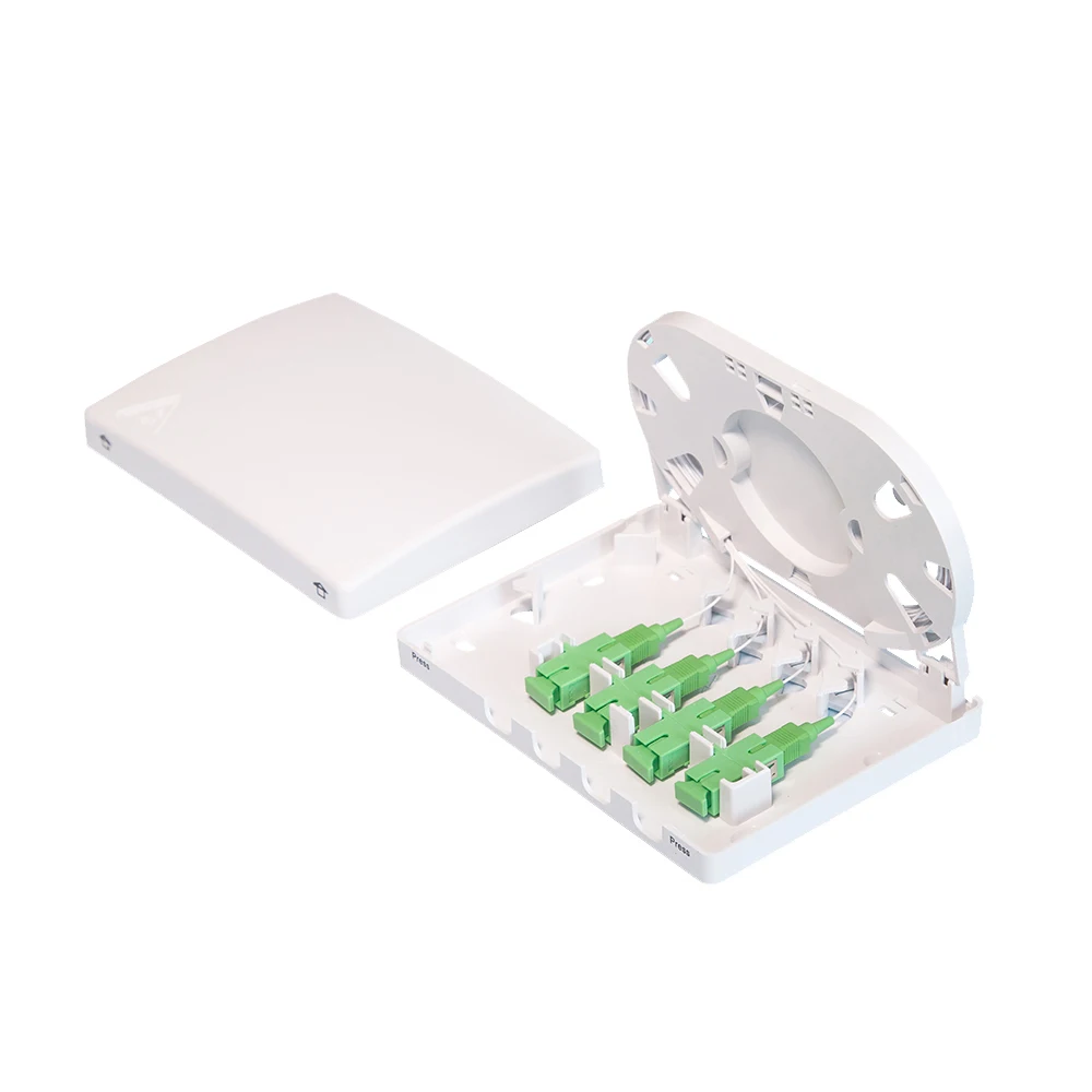 4 порта АБС-пластик Мини Крытый волоконно-оптическая Клеммная коробка