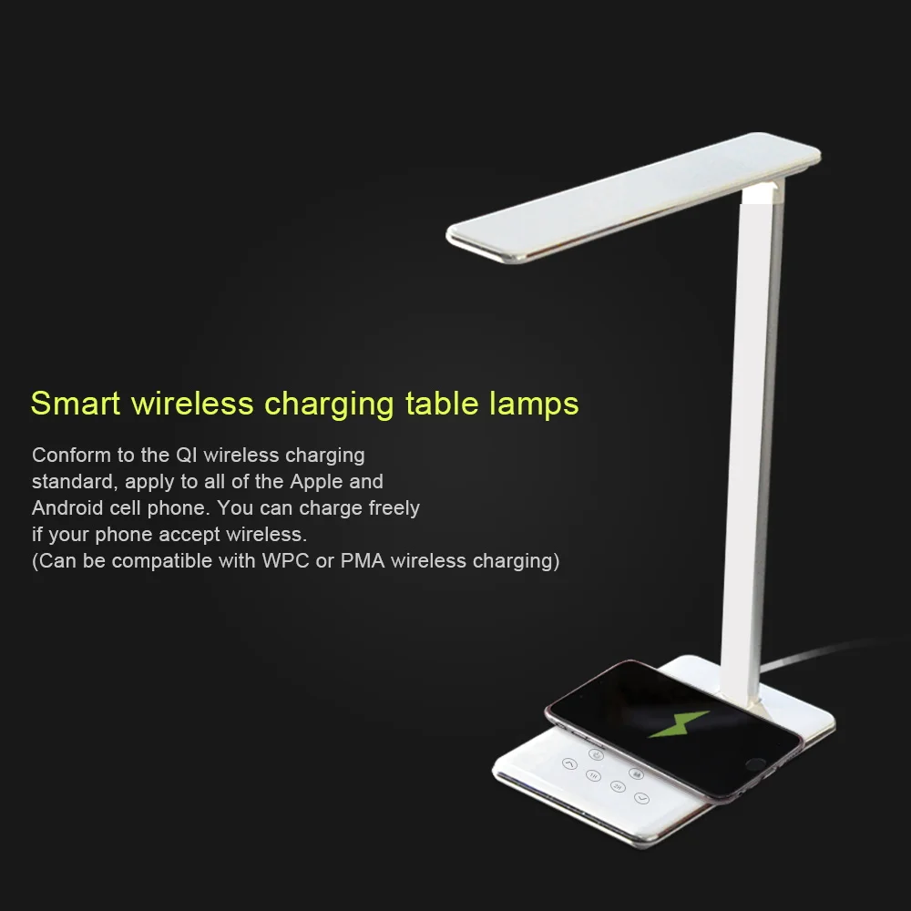 wholesale Wireless charging lamp intertek led desk lamp with usb and timer for study reading work office task light