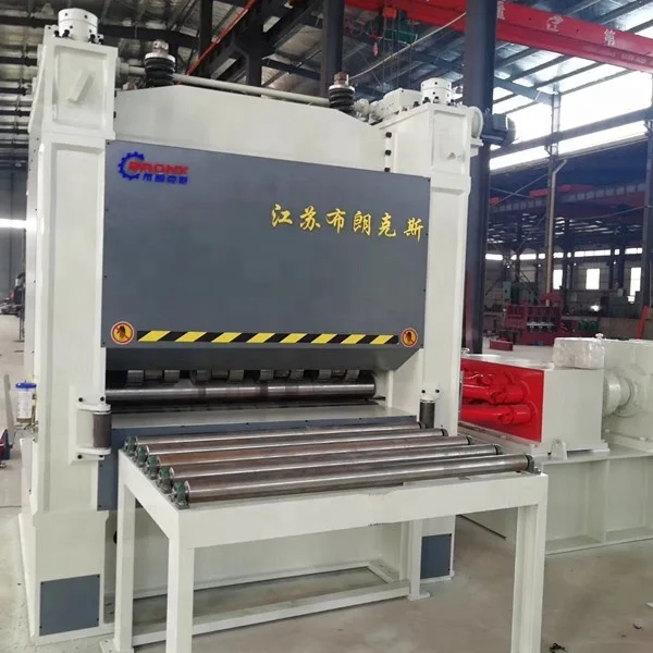 
thick metal heavy gauge plate sheet board leveling straightening flattening machine device equipment 