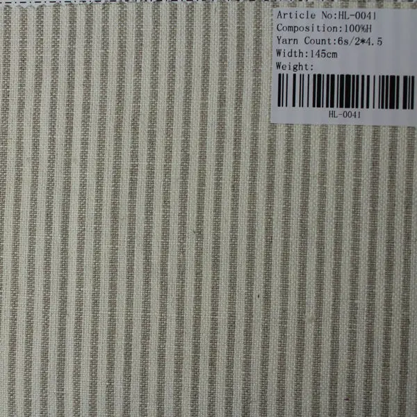 
335gsm heavy weight 100% hemp fabric for sofa 