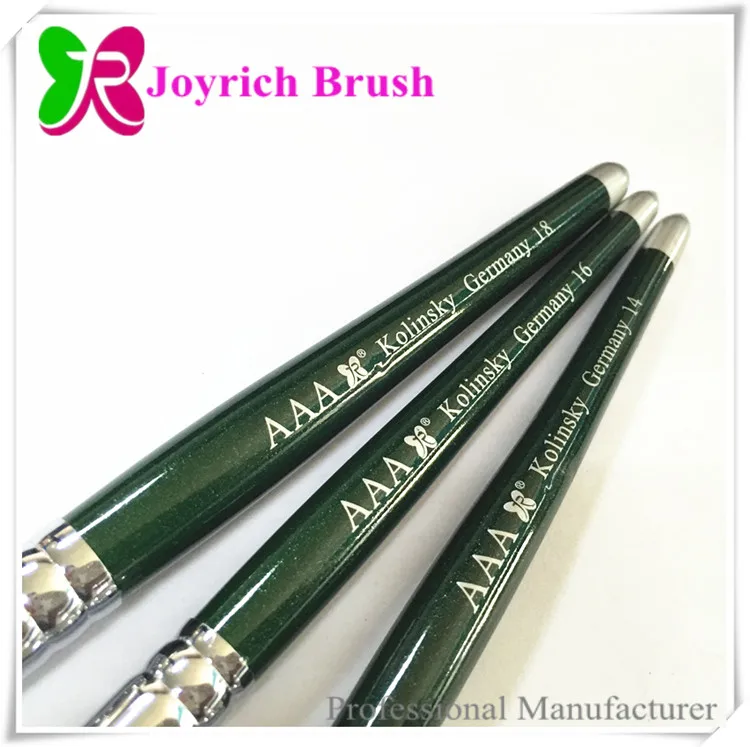  Чистые волосы kolinsky акриловый дизайн ногтей оптовая продажа ацетоновая устойчивая ручка кисть для