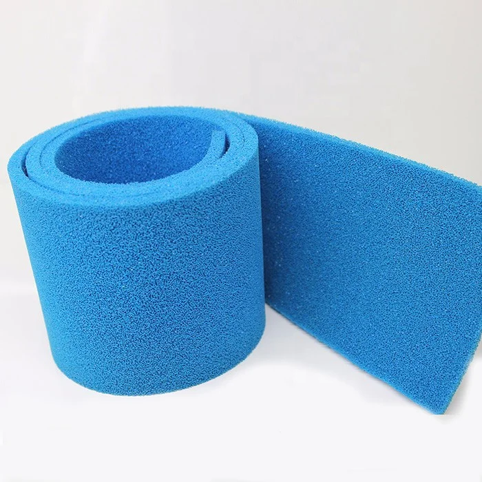 Red blue open celled silicone sponge rubber