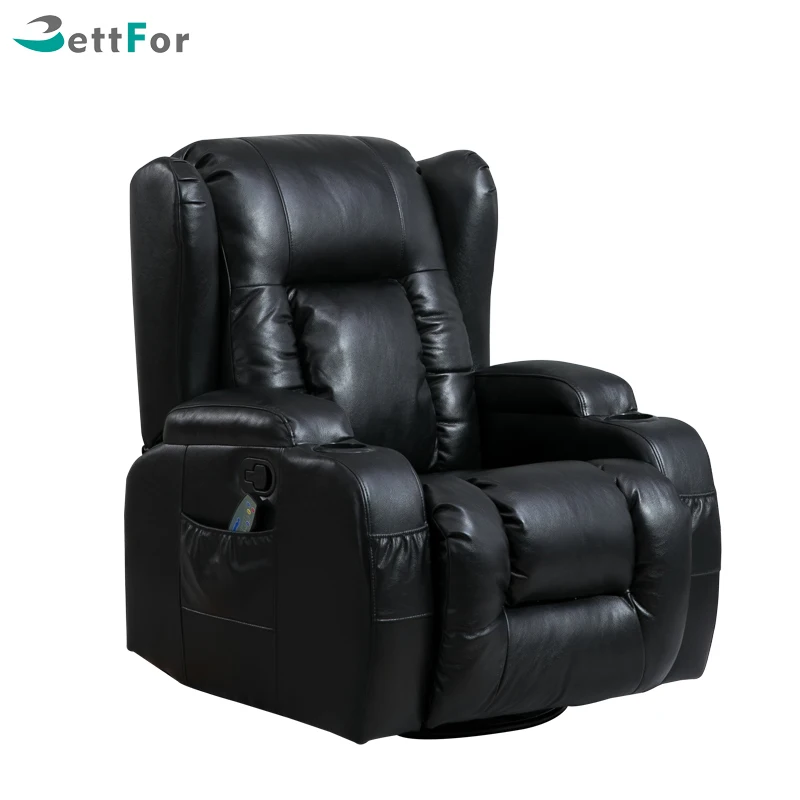 
Heated vibration massage recliner leather sofa chair with swivel rocker function BRC-322 