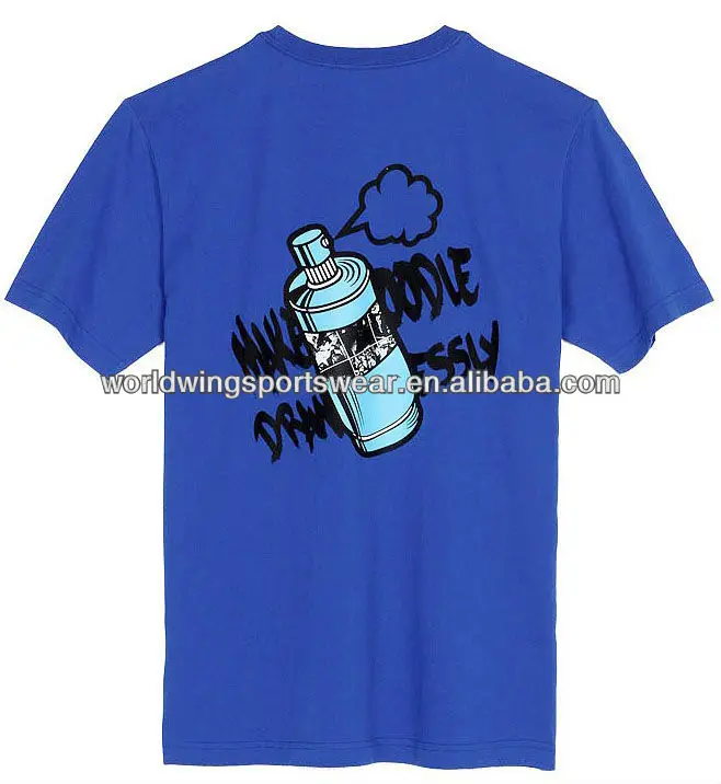 Мальчиков индивидуальные короткими рукавами шею Королевский синий 3D Футболка с принтом