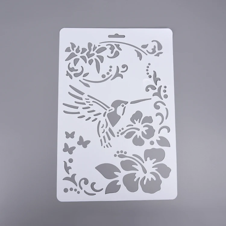Customized Plastic Multi- shaped White Color Drawing Stencil For Children