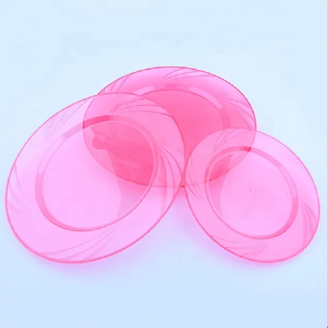 
disposable plastic cake plates and pizza plates 