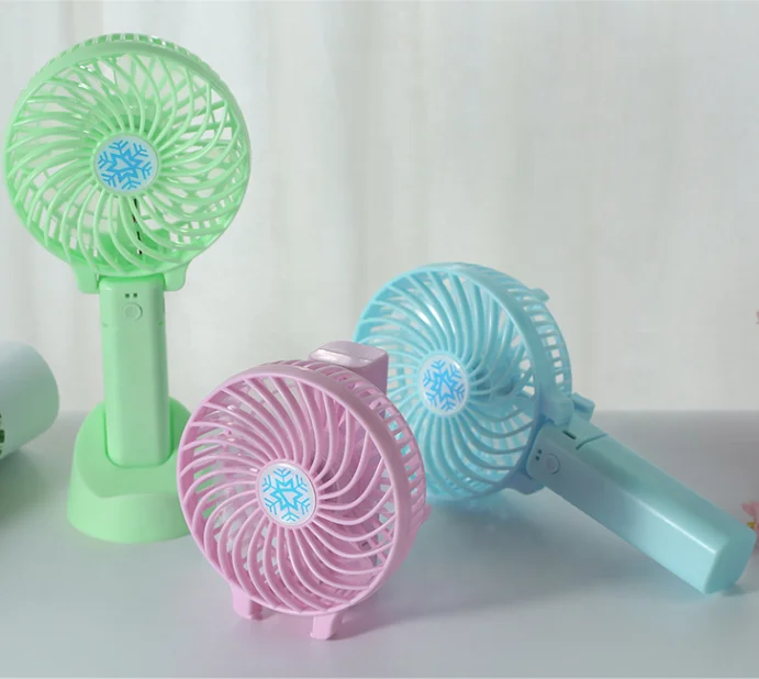 Cheap Price Summer Cooling Portable Rechargeable Mini Fan Foldable USB Handy Fan with Base for Phone Holder
