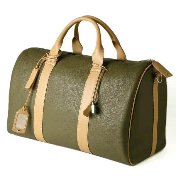 Fashion luxury weekend New leather waterproof luggage duffle travel bag