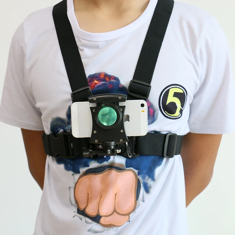 
 China Good Quality chest Mobile Phone Mount Hot Sale Wearable Chest Strap Sports Mobile Phone bracket  