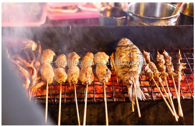 purely natural barbecue bamboo sticks grill tools pure white bbq stick skewer