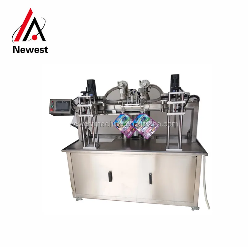 Doypack standing up bag/pouch filling capping machine/spout pouch liquid milk filling machine