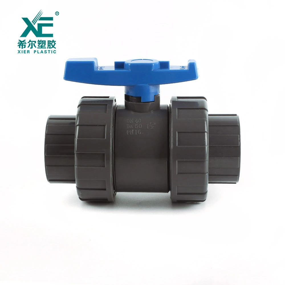 Best selling newest plastic blue handle true union ball valve