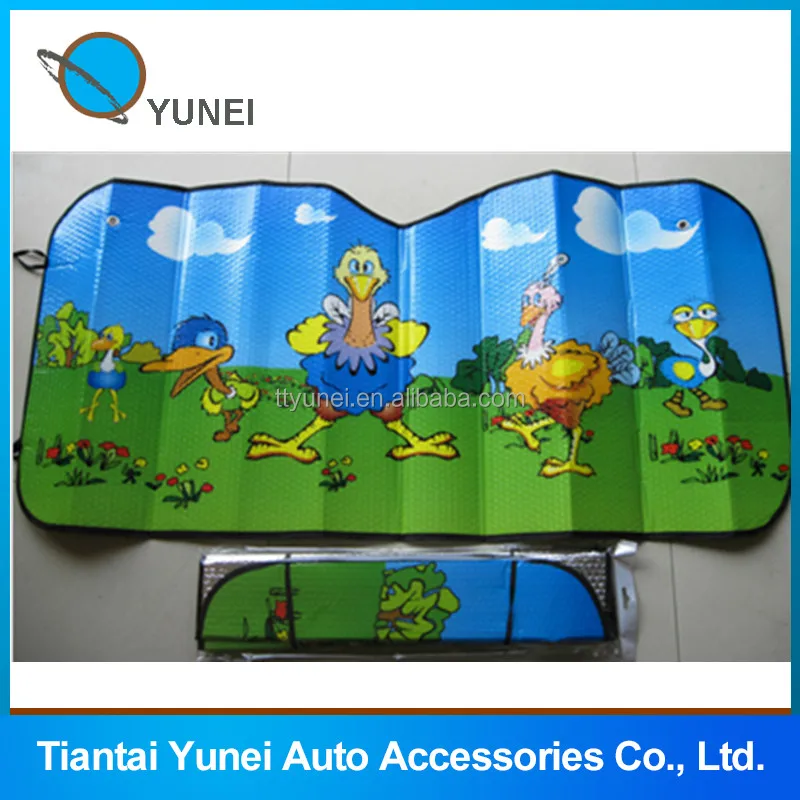 Factory  Cheap CMYK  Printing Aluminium Foil Car Sunshade Advertising Car Sun Shade For Front Window