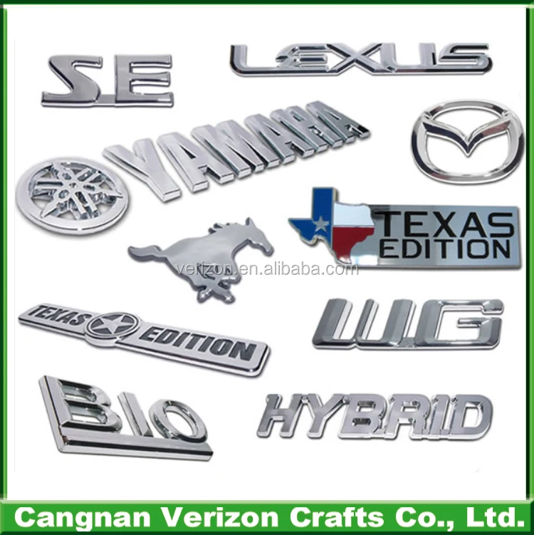 Top quality custom chrome plastic car brand logo