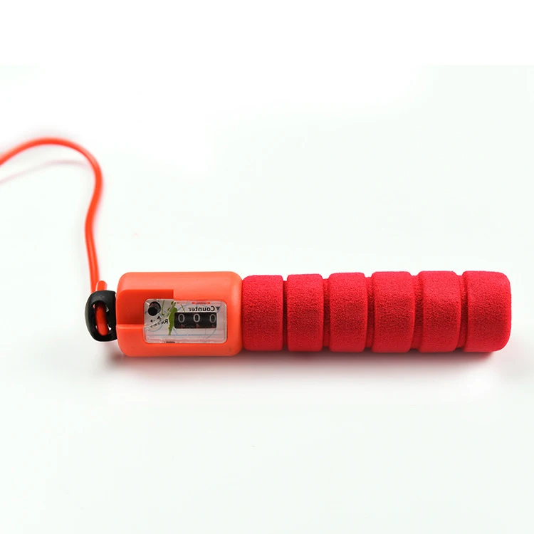 Cheap jump rope long handle skipping rope plastic jump rope with counter
