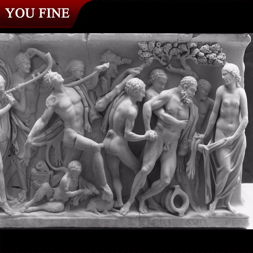 
Modern Marble Nude Statues Wall Relief 