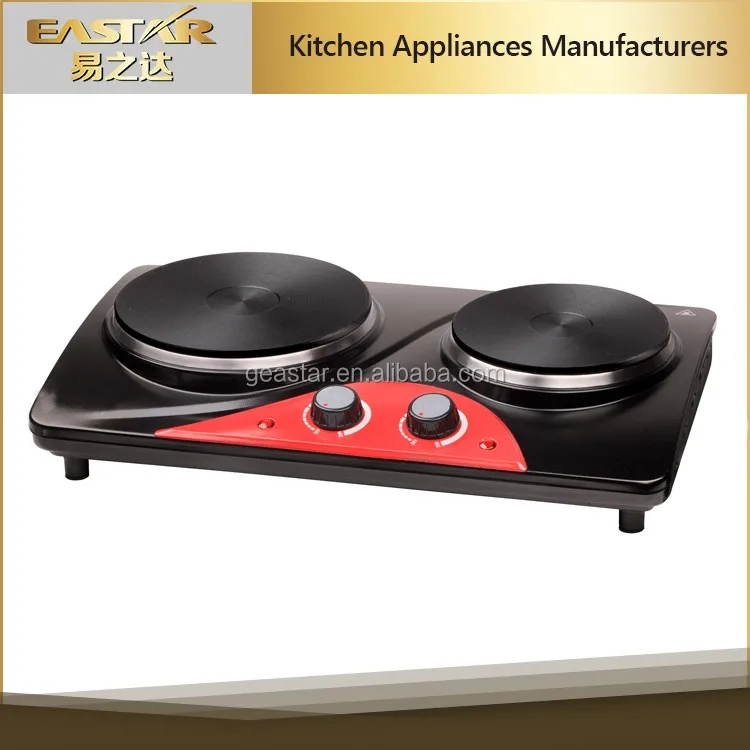 Горячая Распродажа электрическая плита с 2 горелками из твердого чугуна