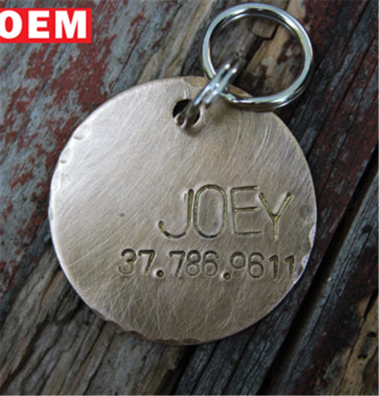
Factory price handmade Round Dog Pet ID Tags Disc Dog tag name or Cat tag Engraved Free 