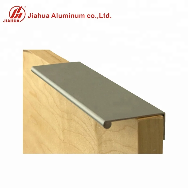 JIA HUA Aluminium Horizontal Aluminum Channel profile silver for kitchen handle