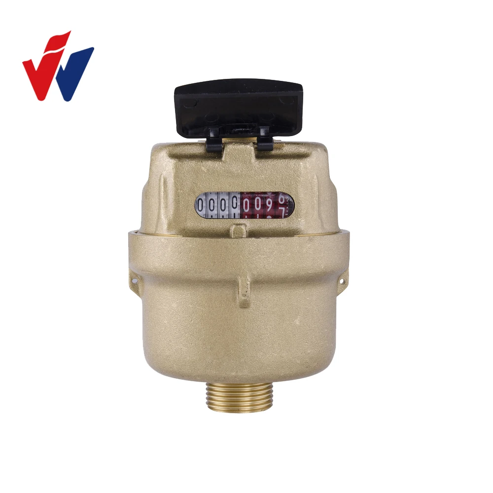 DN15-DN40mm Horizontal Type Brass Body Volumetric  Water Meter Customized Digital Water Meter