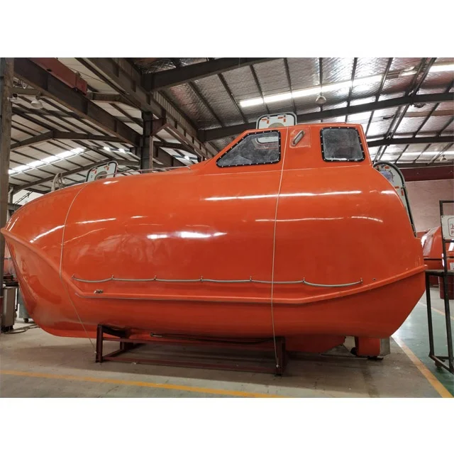 China Solas 6.5M length lifesaving lifeboat F.R.P Totally enclosed lifeboat freefall lifeboat