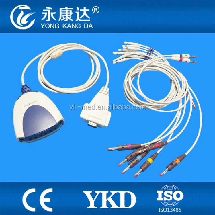 Compatible with Wel Ch Allyn 400293 ECG Patient Ecg Cable AHA EKG Cable for CP100/CP200 Ce Welch Allyn Offer Optical Sensor TPU