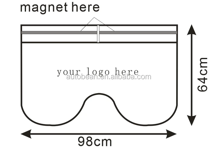 magnet car fender cover 98*64cm in pvc material