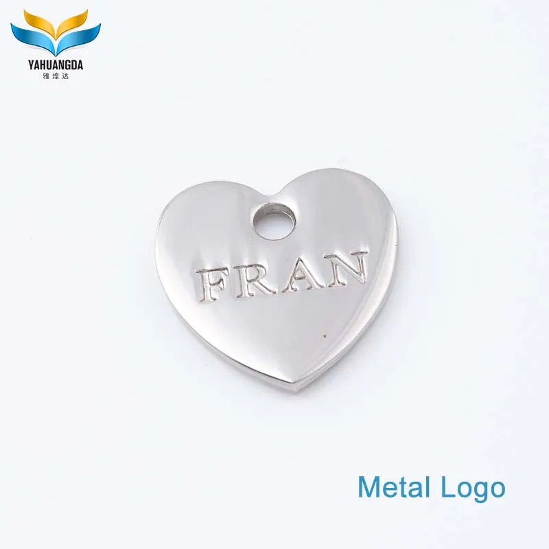 fashion custom engraved metal jewelry hang tag with brand logo