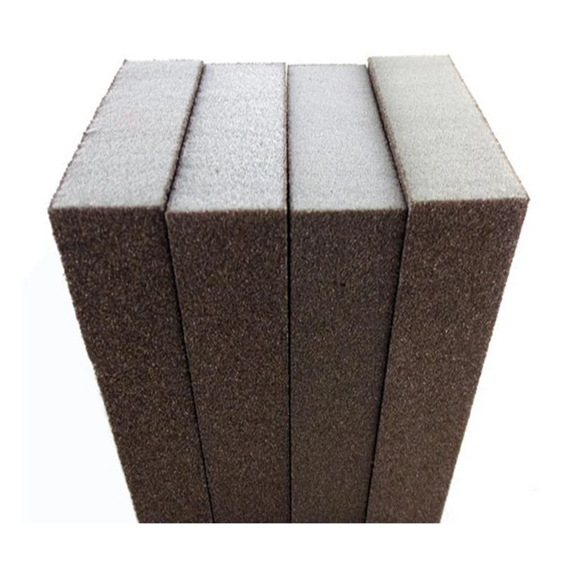 square multifunction aluminum oxide abrasive sand foam sanding sponge block for wood metals