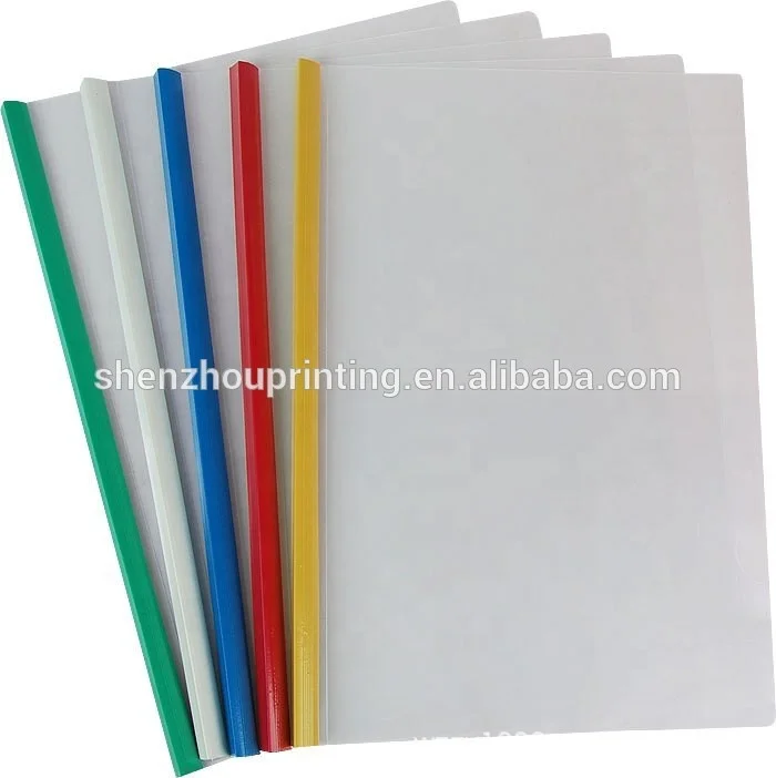 
Great quality custom document folder easy rail file plastic clear transparent PVC PP report cover slide bar 