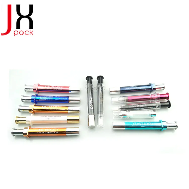 10 15 20 ml beauty dark airless serum cosmetic pump syringe small skincare lotion eye cream plastic syringe bottles