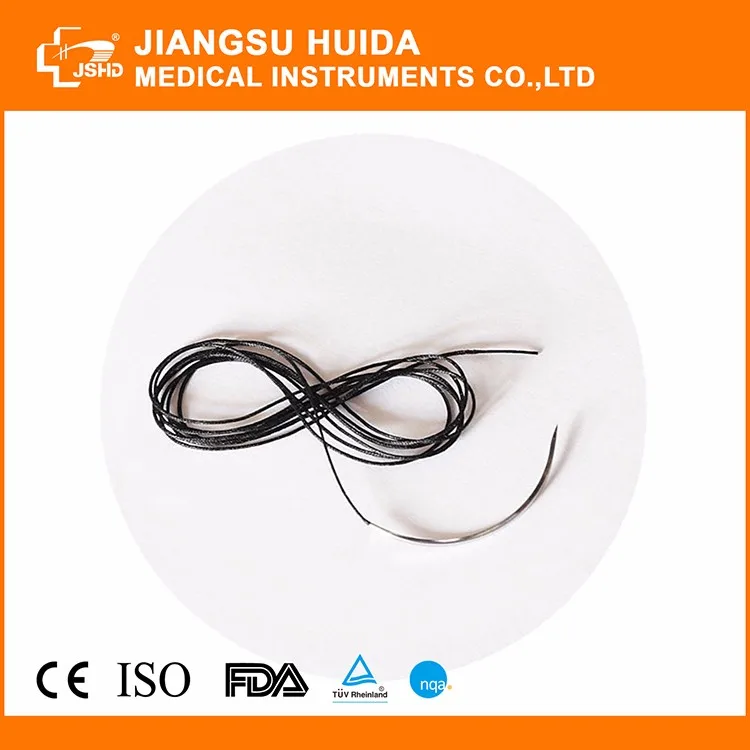  Неабсорбируемые шелковые плетеные хирургические швы