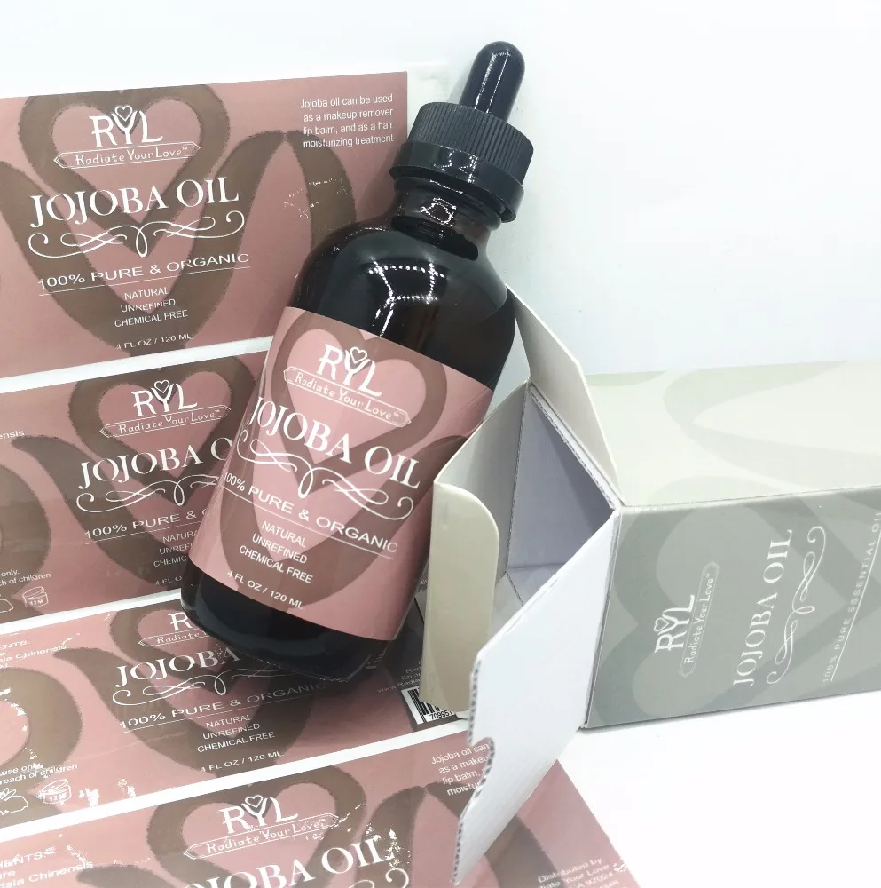 Carrier oil Free Sample 100% Pure Nature Jojoba Oil Wholesale Low Price Bulk Cold Pressed Golden Jojoba Oil