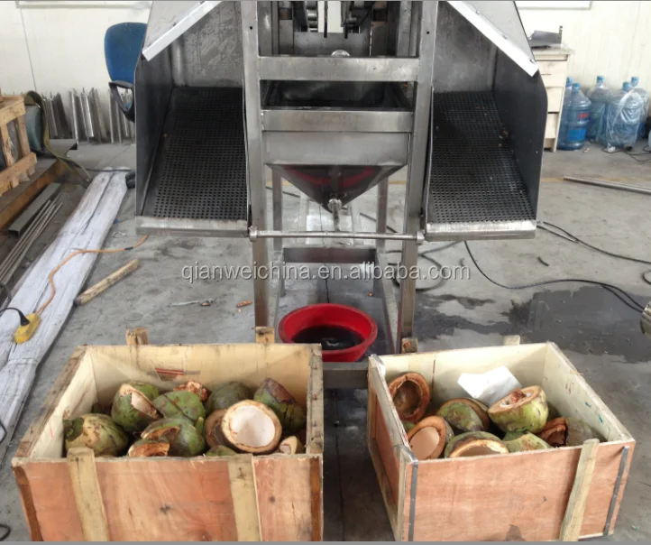 coconut cutting machine water extracting process machine half cut machine