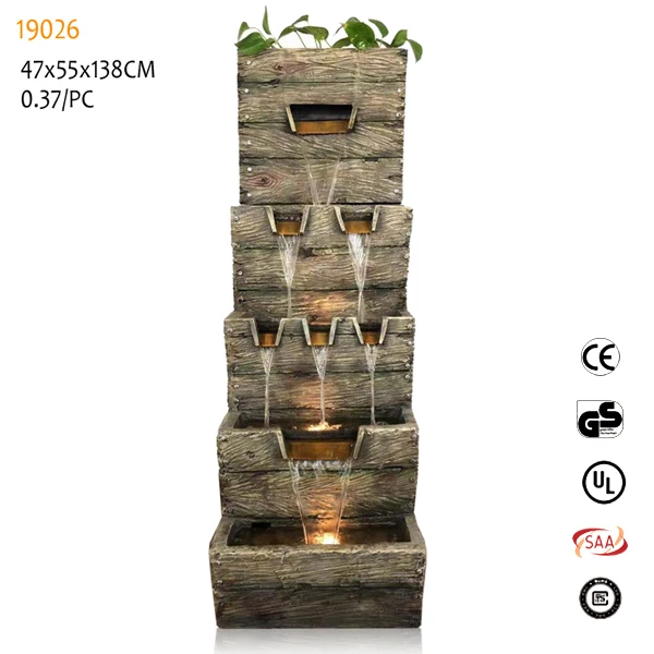 Mini water fountain indoor resin fountain for wedding decoration