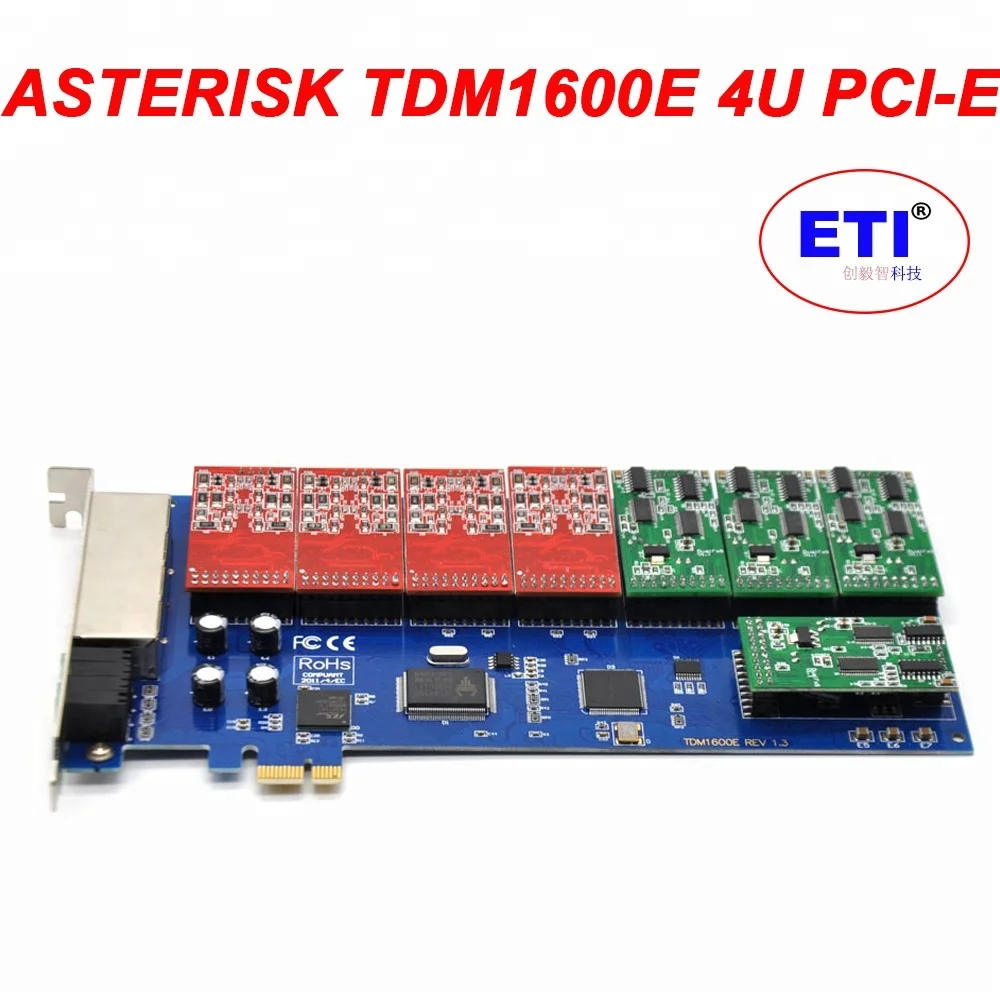 Asterisk card TDM1600E PCI 4 FXO/FXS Ports Voip Modules Analog Digium Trixbox Card For 4U Version