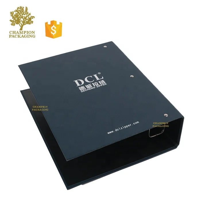 Hot selling office school colorful assured quality OEM metal 3 hole ring binder A4 pu leather file folder cover