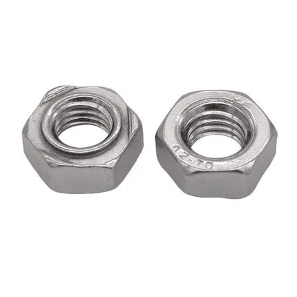M6 M9 M10 A2 A2-70 A4 SS304 SS316 Stainless Steel Hex/Hexagon Spot Weld Nut DIN929