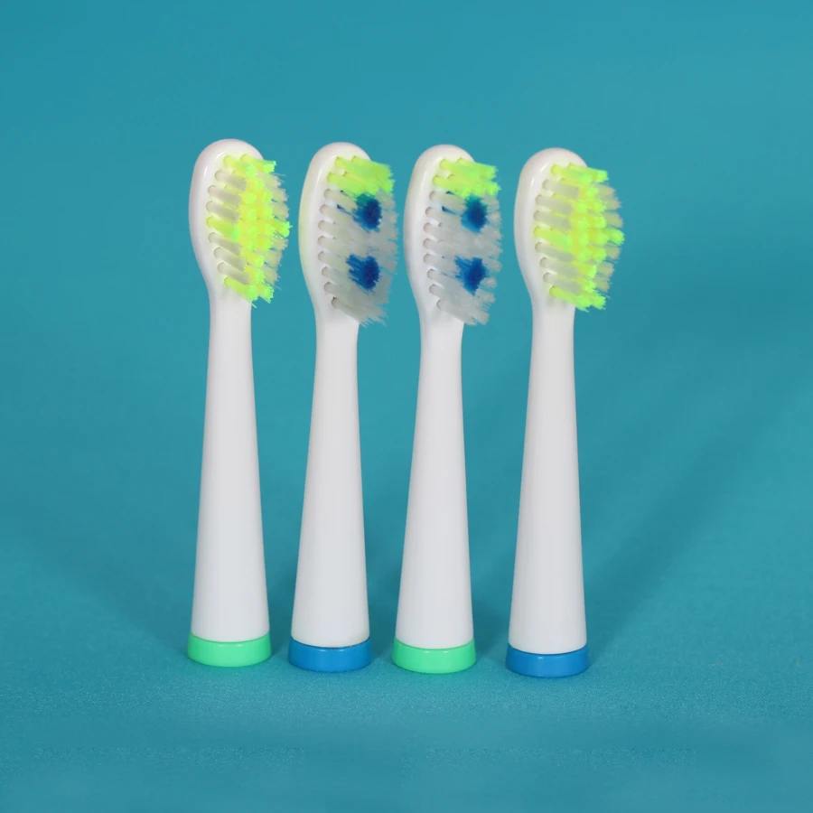 Custom Double Small White Medium Dupont Bristle Changeable Automatic Smart Sonic Electric Replacement Toothbrush Heads For Adult
