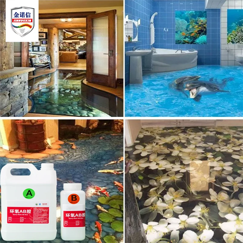 
Two Components Wholesale Crystal Epoxy Resin clear Liquid for Adhesive Glue Crystal for Epoxy Resin for 3D Floor Paint 