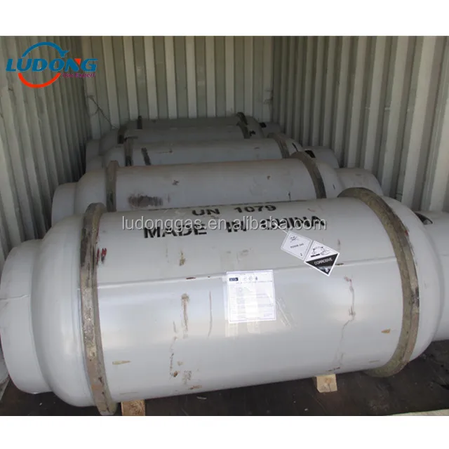 Sulfur dioxide gas refilling in 800L gas cylinder