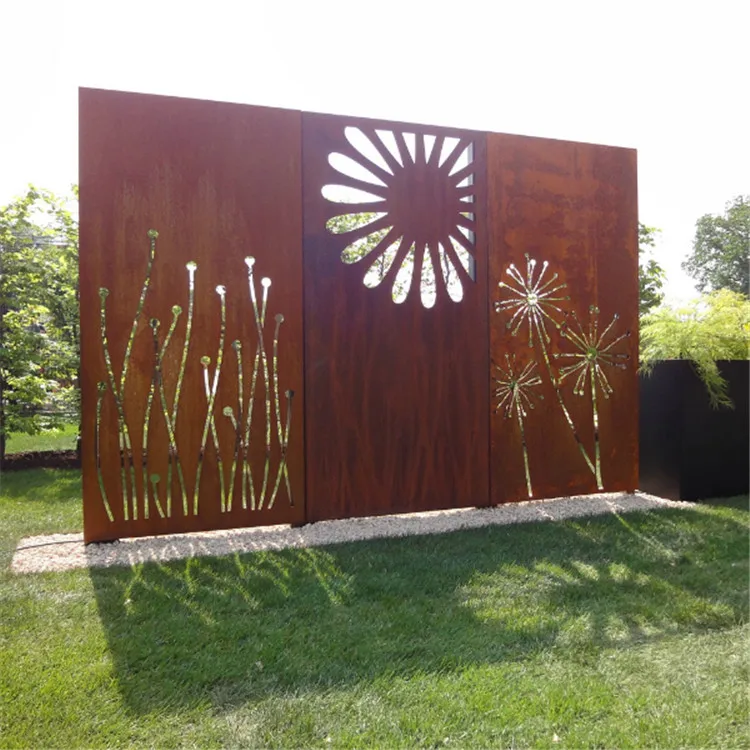 Antique Corten Steel Screens For Home & Garden Decoration Metal Screen Antique Folding Screens