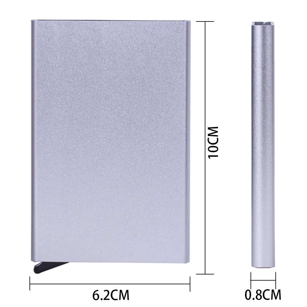 
New Arrive Durable Metal Wallet Factory Mutil Colors Aluminum RFID Function Card Holder 