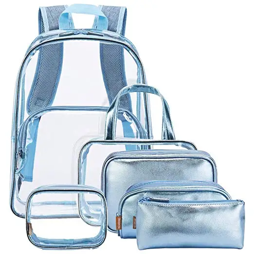 6 in 1 Transparent Clear Pvc Backpack,Backpack Bag Pvc, Backpack Back Pack