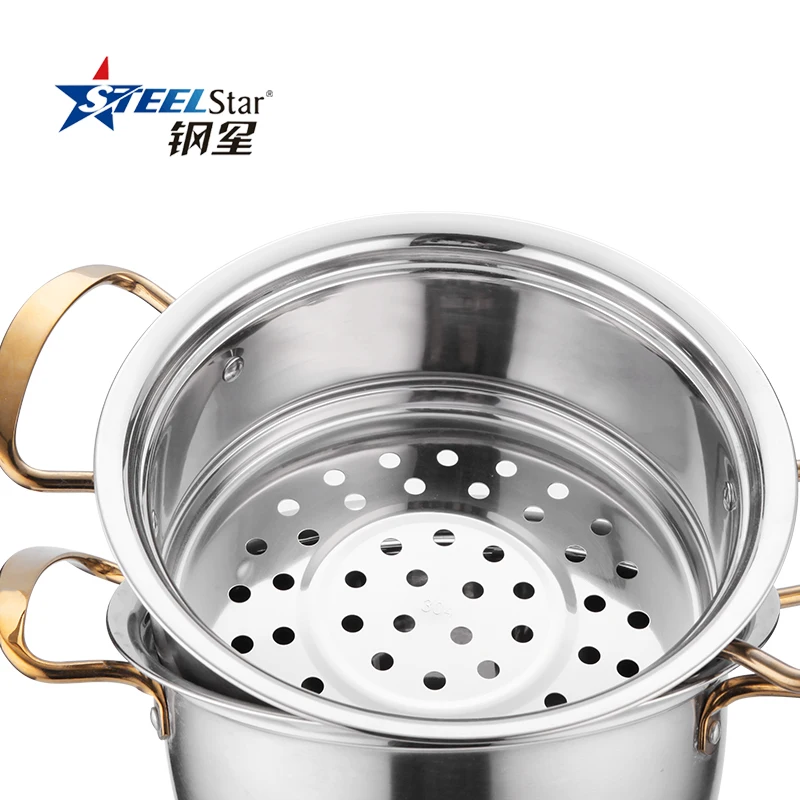 
High quality 2 layers stainless steel 304# steamer pot 