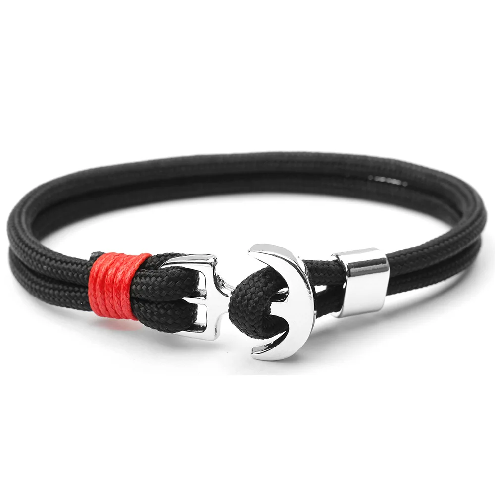 New Arrival Navy Viking Style Bracelet Custom Braid Men Anchor Bracelet